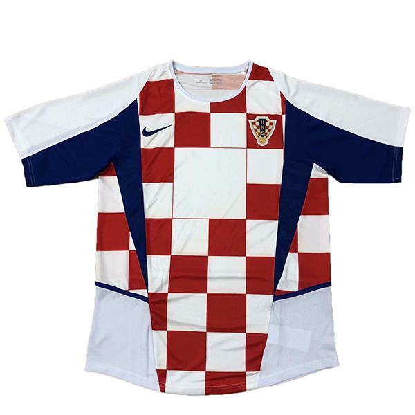 Croatia home retro soccer jersey match men's sportwear football shirt 2002
